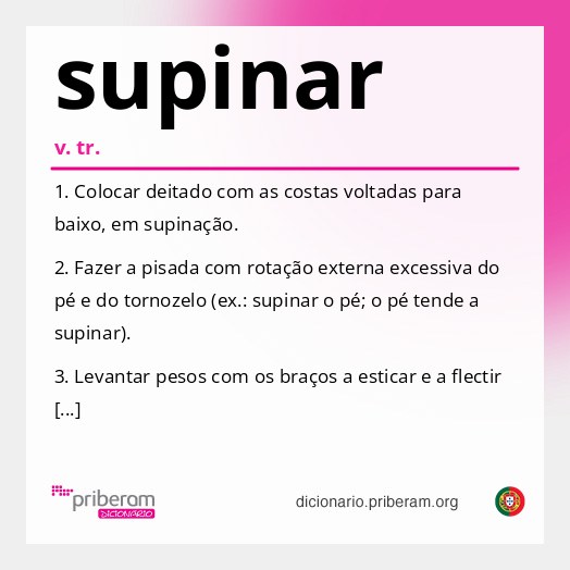 Significado de supinar