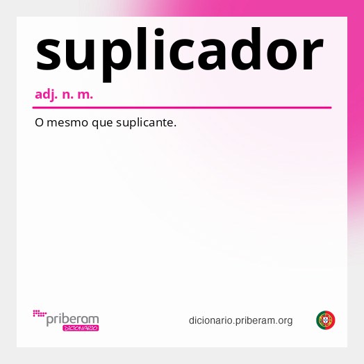 Significado de suplicador