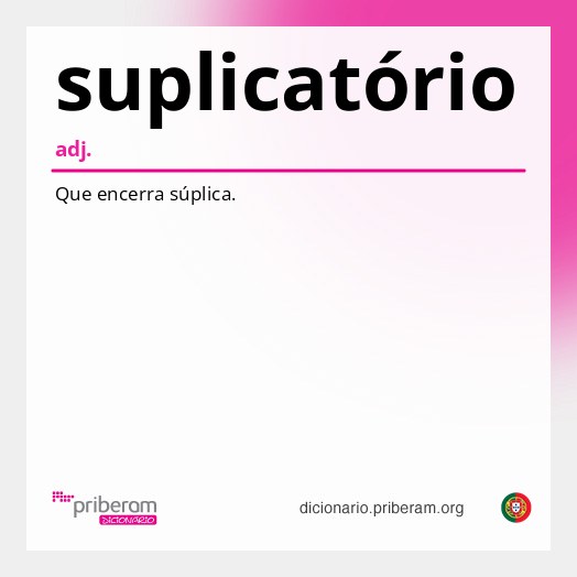Significado de suplicatório