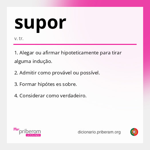 Significado de supor