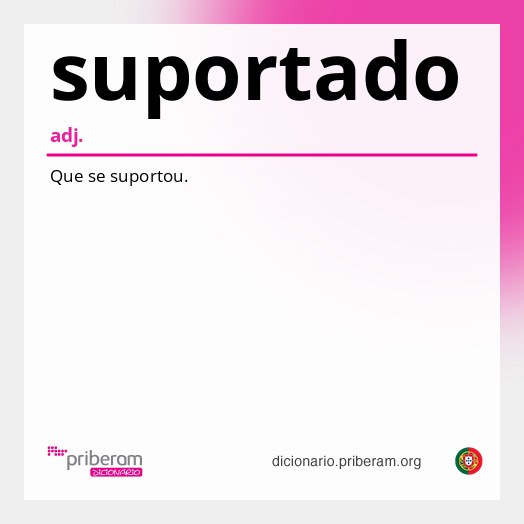 Significado de suportado