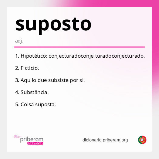 Significado de suposto