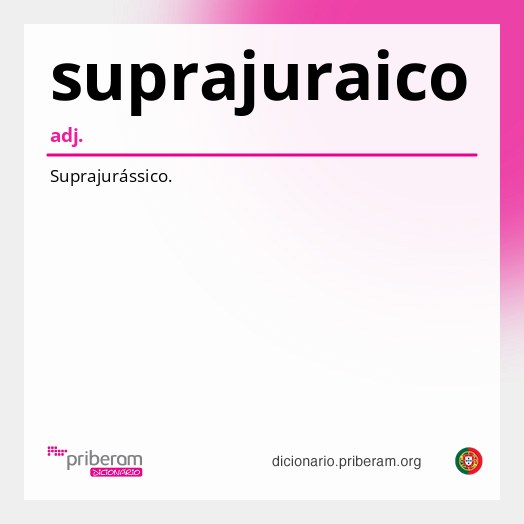 Significado de suprajuraico