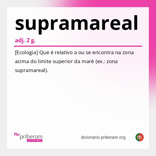 Significado de supramareal