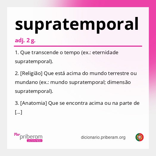 Significado de supratemporal