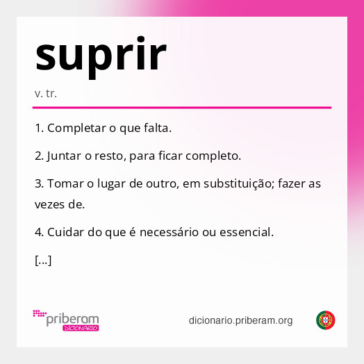 Significado de suprir
