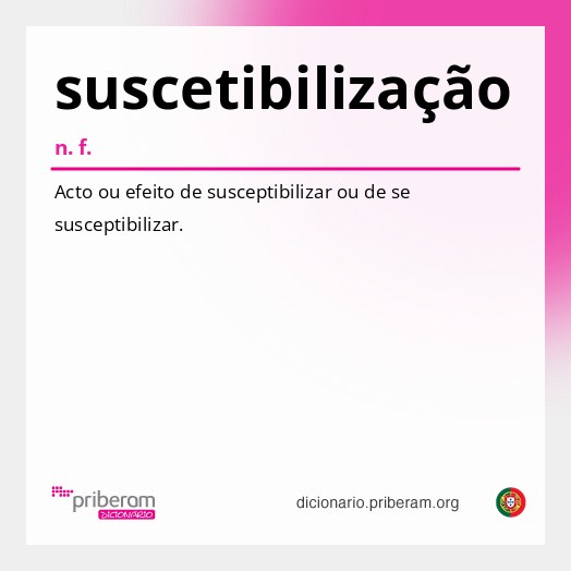 Significado de suscetibilização