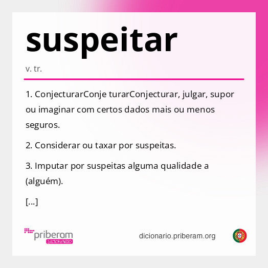Significado de suspeitar