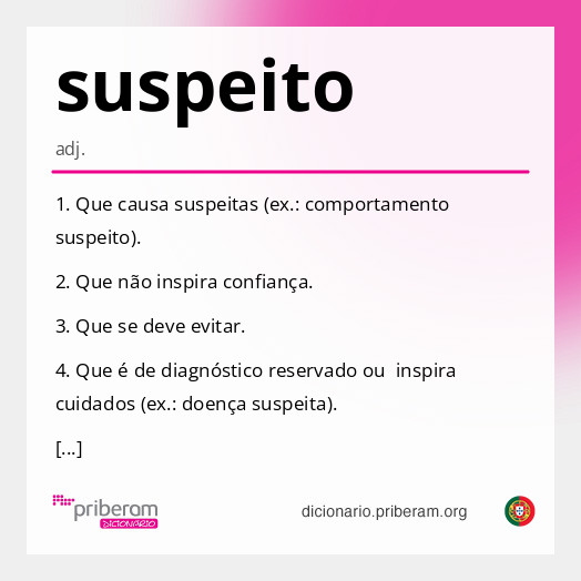 Significado de suspeito