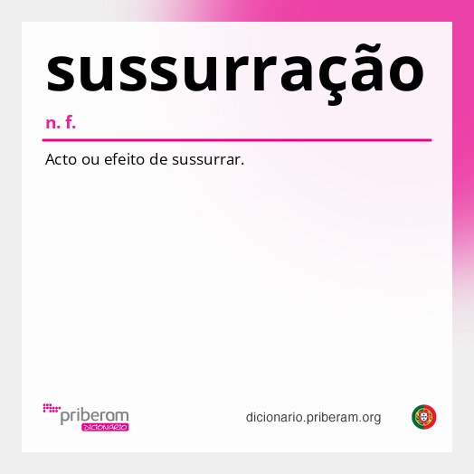 Significado de sussurração