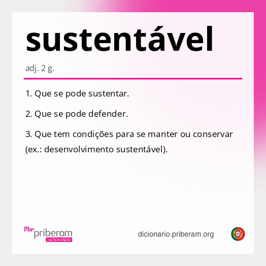 Significado de sustentável