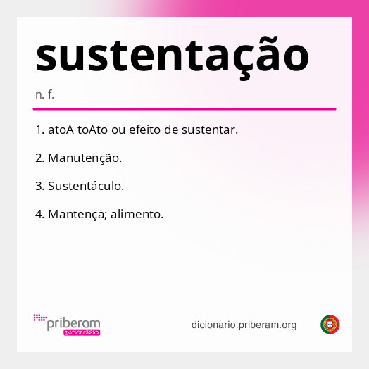 Significado de sustentação