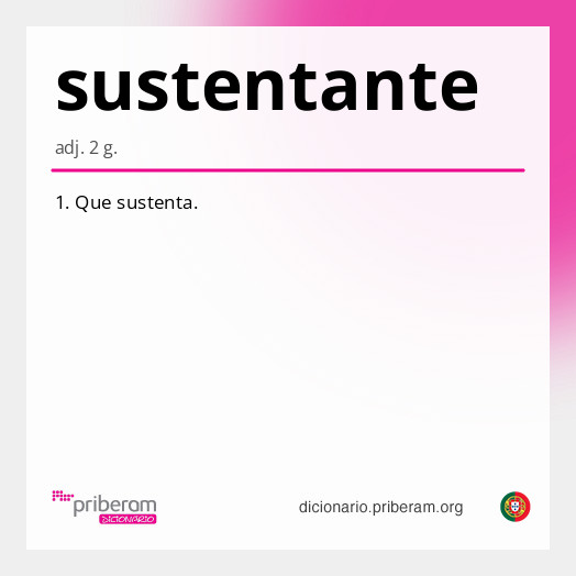 Significado de sustentante
