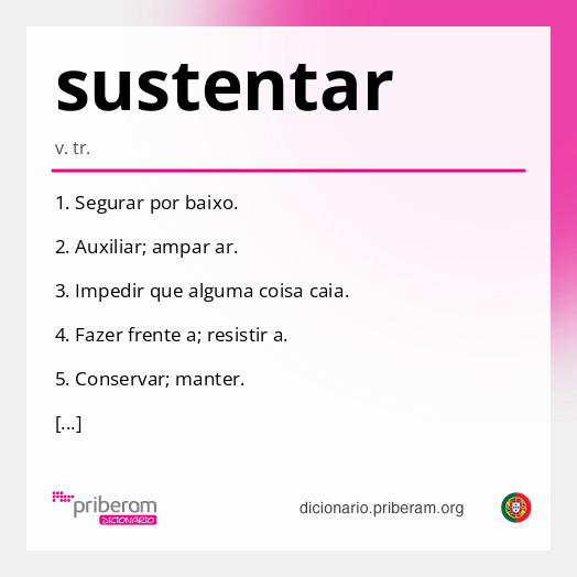 Significado de sustentar