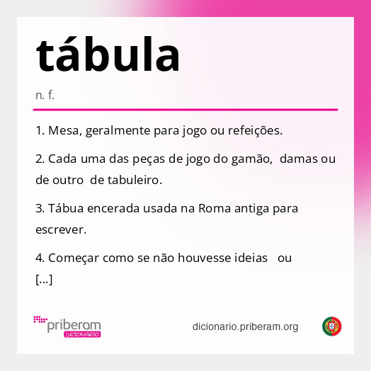 Significado de tábula