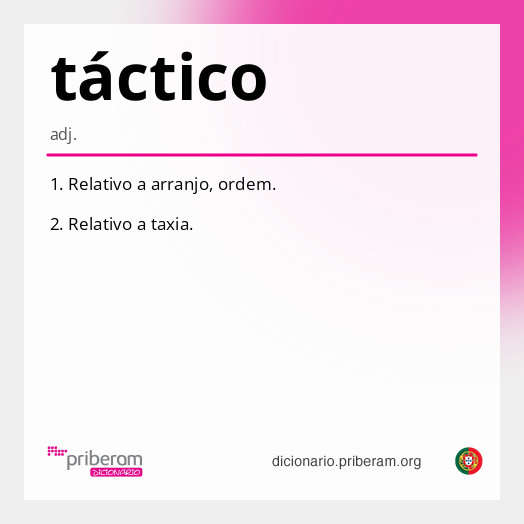 Significado de táctico