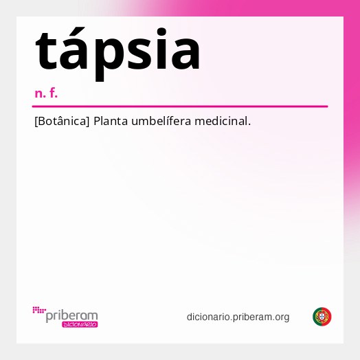 Significado de tápsia