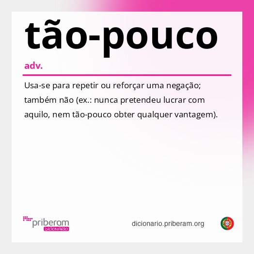 Significado de tão-pouco
