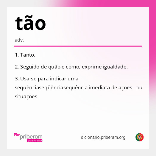 Significado de tão