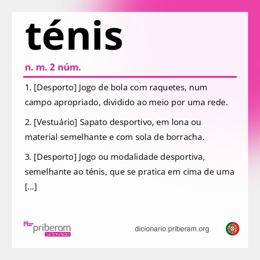 Significado de ténis