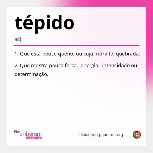 Significado de tépido