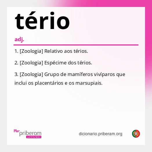 Significado de tério