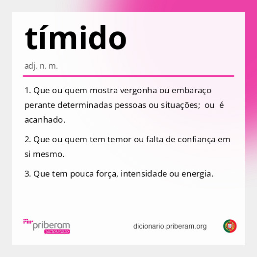 Significado de tímido