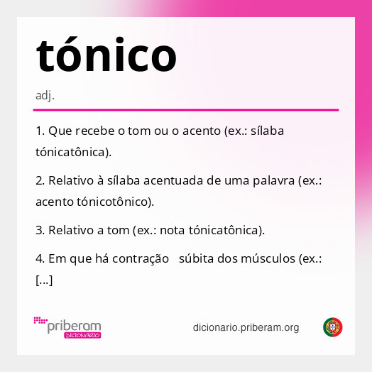 Significado de tónico