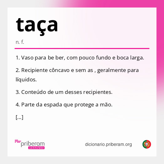 Significado de taça