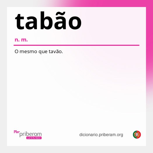 Significado de tabão