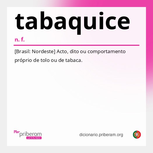 Significado de tabaquice