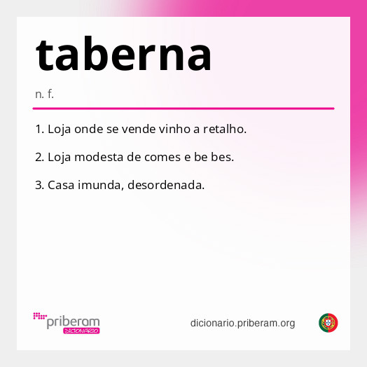 Significado de taberna