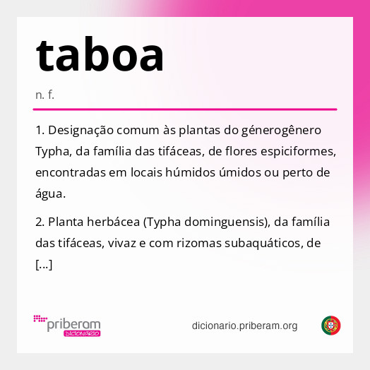 Significado de taboa