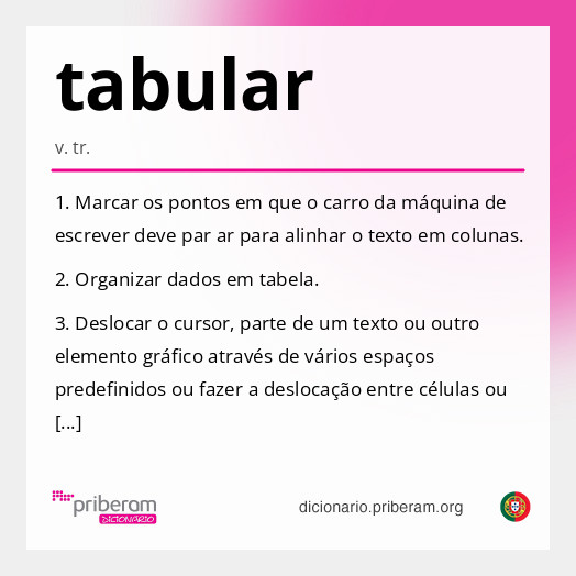 Significado de tabular