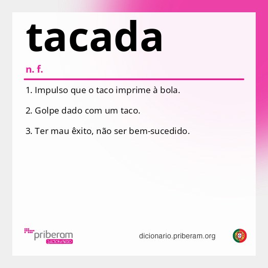 Significado de tacada