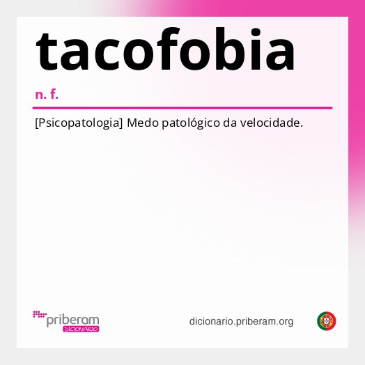 Significado de tacofobia