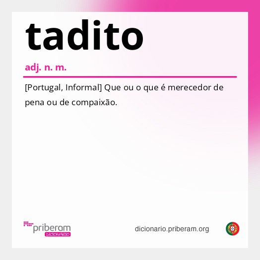 Significado de tadito