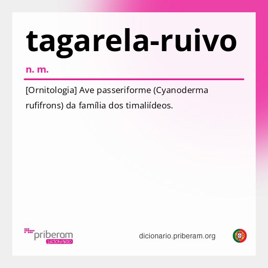Significado de tagarela-ruivo