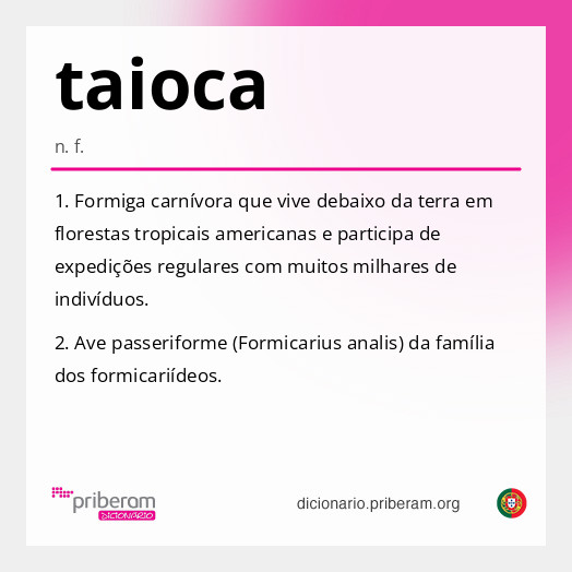 Significado de taioca