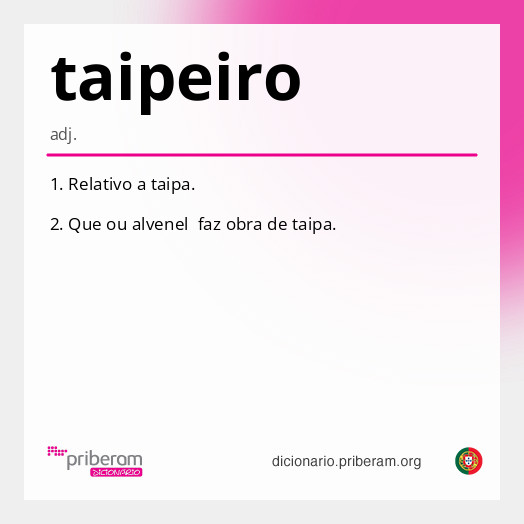 Significado de taipeiro