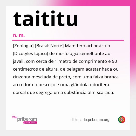 Significado de taititu