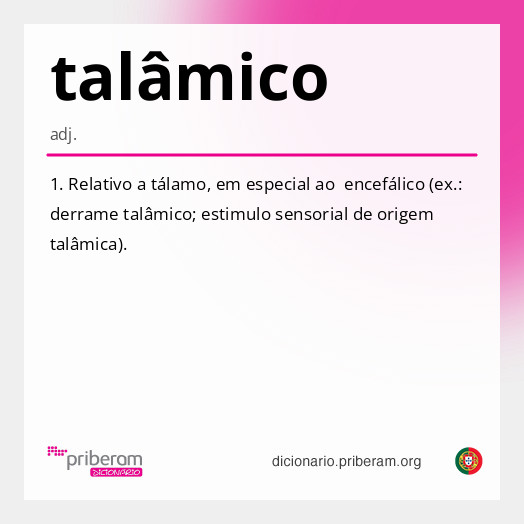Significado de talâmico
