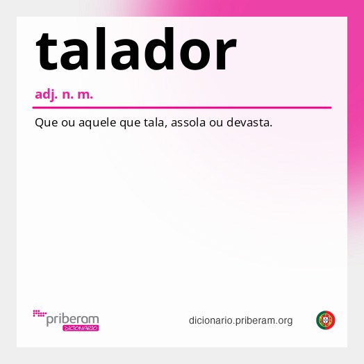 Significado de talador