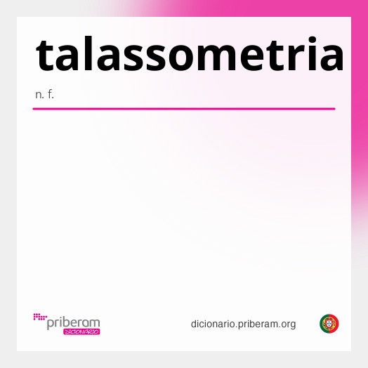 Significado de talassometria