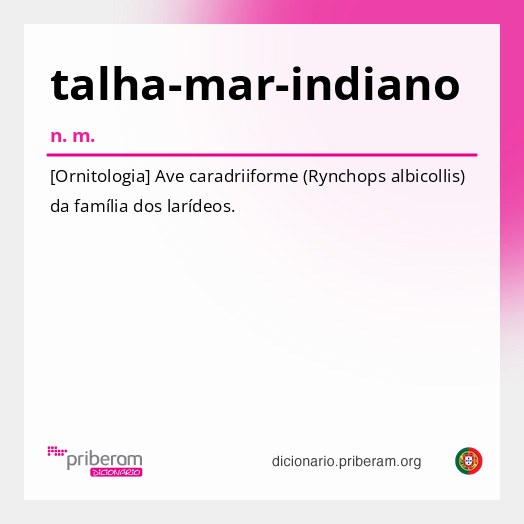 Significado de talha-mar-indiano