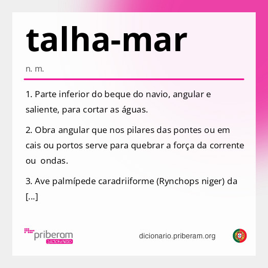 Significado de talha-mar