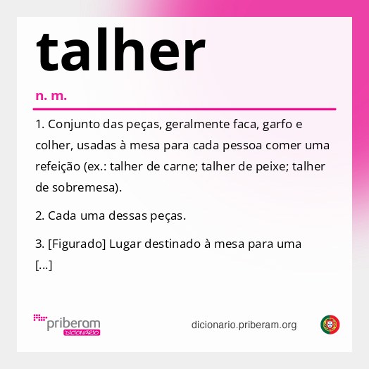 Significado de talher