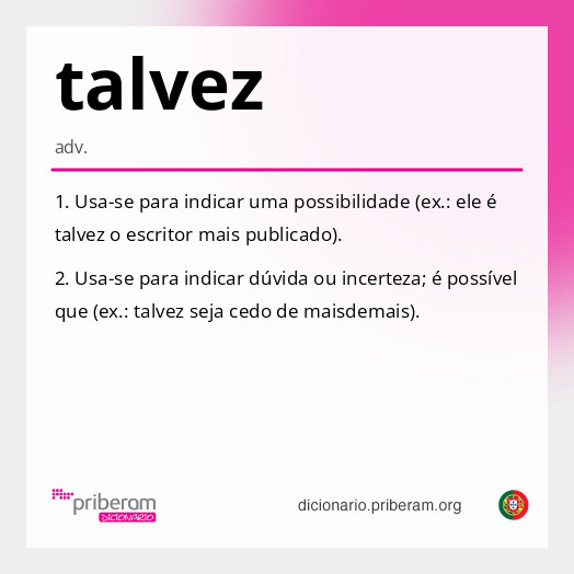 Significado de talvez