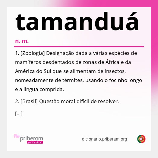 Significado de tamanduá