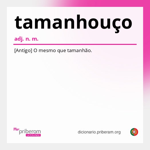 Significado de tamanhouço